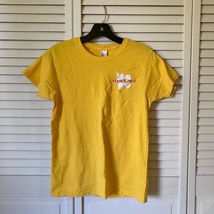 Trader Joe’s short sleeve tee in bright yellow